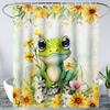 Kawaii Rabbit Pet Shower Curtain for Bathroom,Cute Animal Bunny Floral Waterproof Fabric Bath Curtain with Hooks,72" Wx72 H