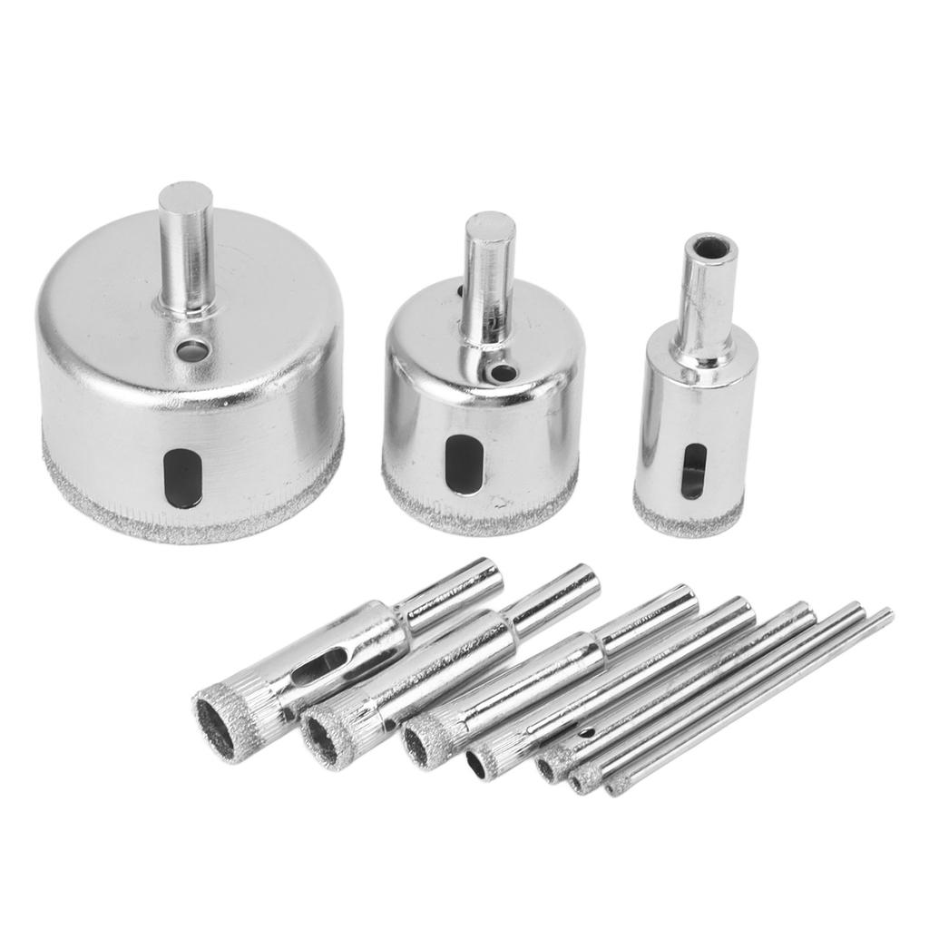 10PCS Diamond Drill Bit Diamond Hole Saw for Glass Tile Ceramic Marble Porcelain Cutting 3 4 5 6 8 10 12 18 32 50mm