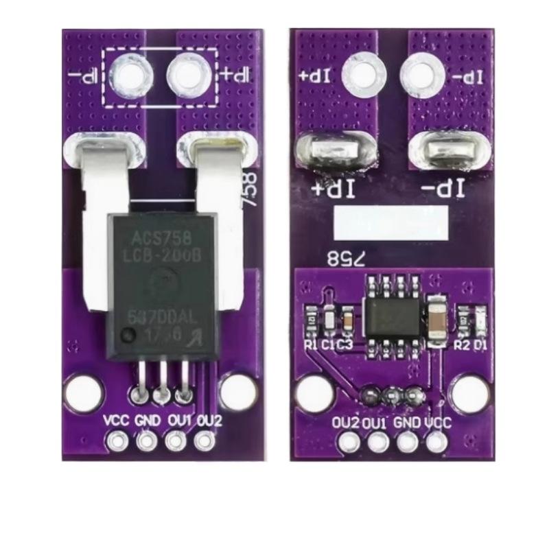 New ACS758 ACS758LCB-050B-PFF-T 50A/100A/200A Linear Hall Current Sensor Module Current Detection For Arduino RC Model Connector