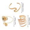 Geometry Wave Line Women Cuff Bangle Zinc Zinc Alloy Bohemian Bracelet Ins Fashion Metal Arm Cuff  Women
