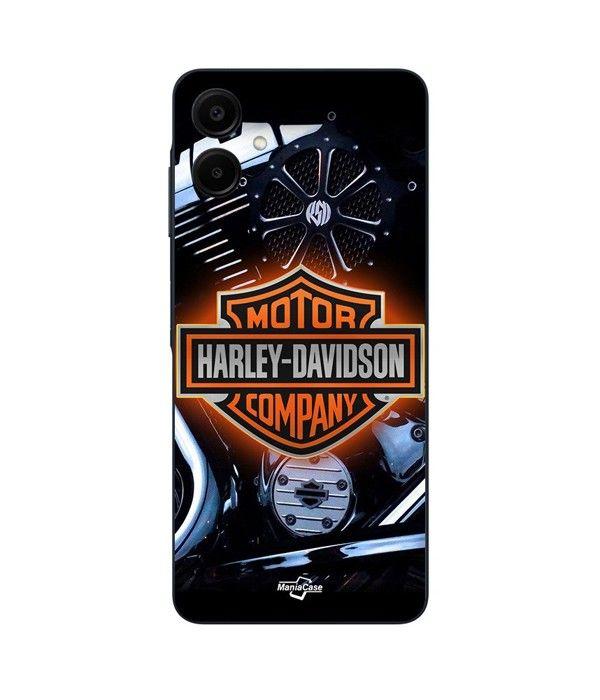Coque de téléphone - Maniacase - Samsung Galaxy A06 - Silicone - Noir - Harley Davidson Logo