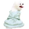 Pet Dog Gown Wedding Dress Solid Color Bow Dress