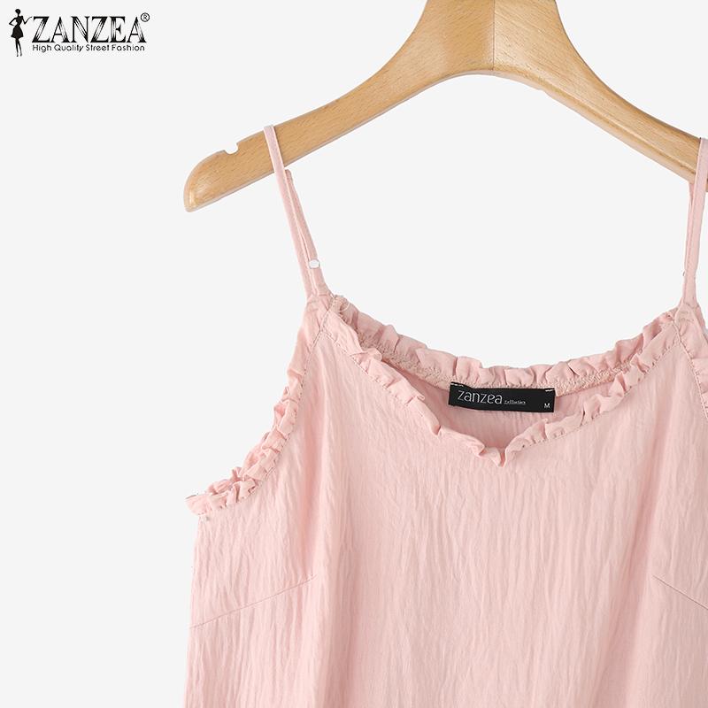 ZANZEA Women Summer Casual Sleeveless Straps Camisoles