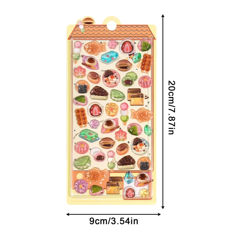 3D-Sticker im japanischen Stil für Scrapbooking & Journaling, Niedliche Handkonto-Aufkleber für Handyhüllen, Laptops, Karten, DIY-Bastelarbeiten