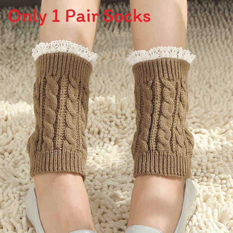 Knit Lace Leg Warmers For Women With Frictionresistant Fabric For Autumn Winter Comfort