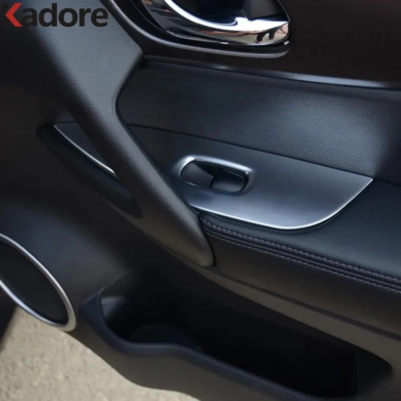 For Nissan X-Trail Rogue T32 2014-2018  Matte Car Door Armrest Window Switch Button Panel Cover Trim Interior Accessories