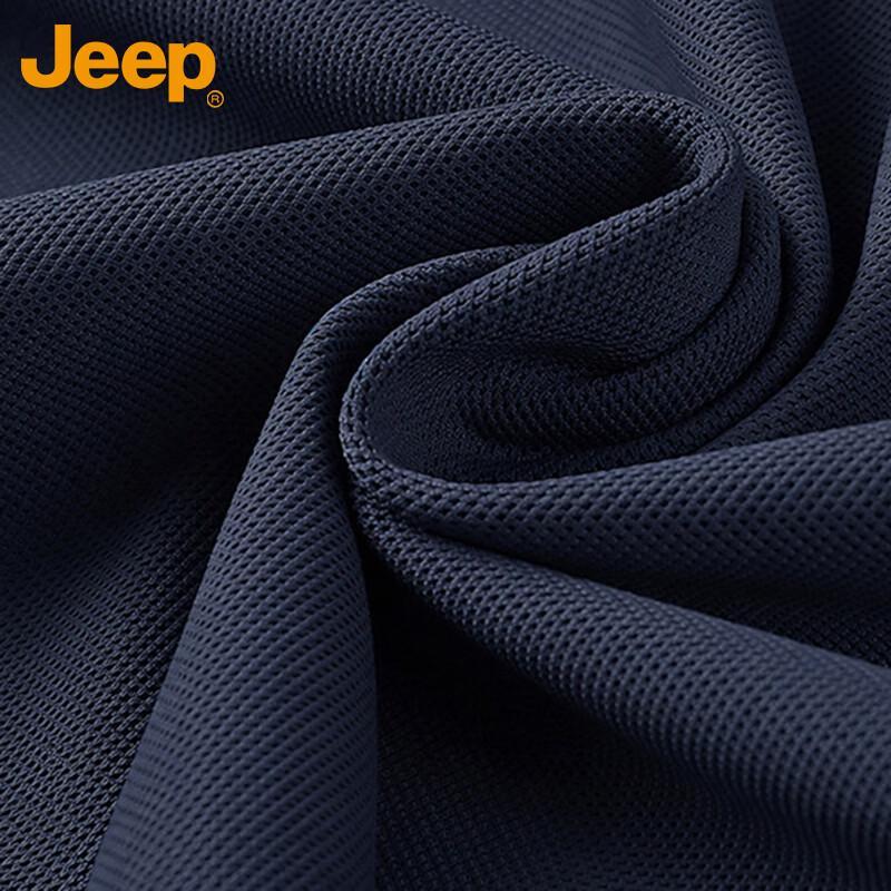 JEEP Men's Long Sleeve Polo Shirt Business Casual
