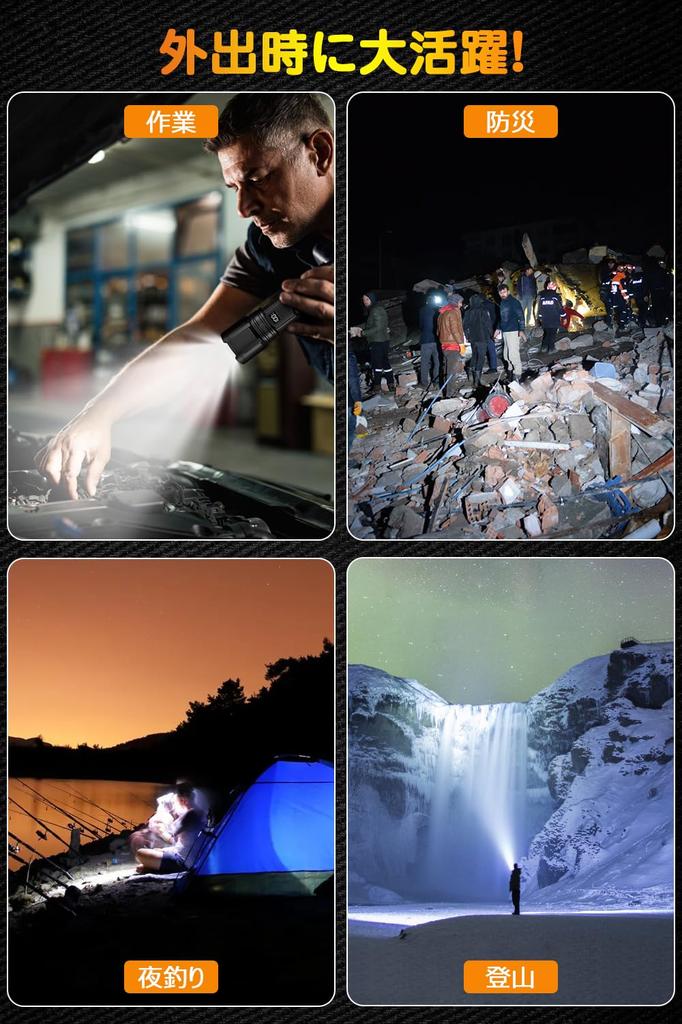 Powerful LED Large Capacity Handy Military 2000 Super High Disaster New Mountain Night Power Outage Countermeasures Flashlight, Light, Flashlight,
