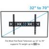 TV Wall Mount Fixed for Most 32-70 Inch Universal Tilt Low Profile Flat Stand VESA 600x400mm 88 LBS Angle Adjustment -5~+15°