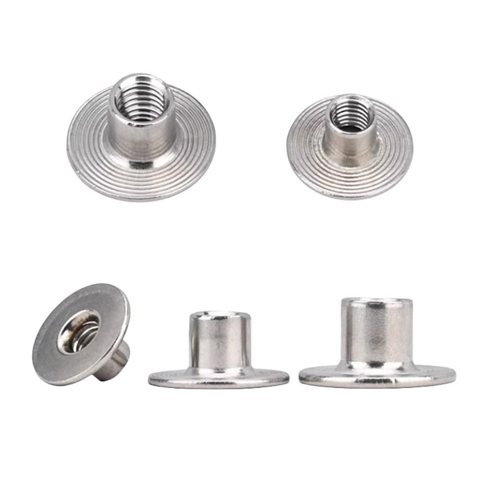 30Pcs M6 M8 Tee Nut Round Base Through Hole Flange Insert Nut 6-20mm Height Female Thread T-Shaped Weld Nut