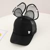 Children Big Bow cartoon Baseball Cap Cute Girls Pearl Snapback caps Sun Caps Mesh Rabbit Ear UV Protection Summer Hats boy