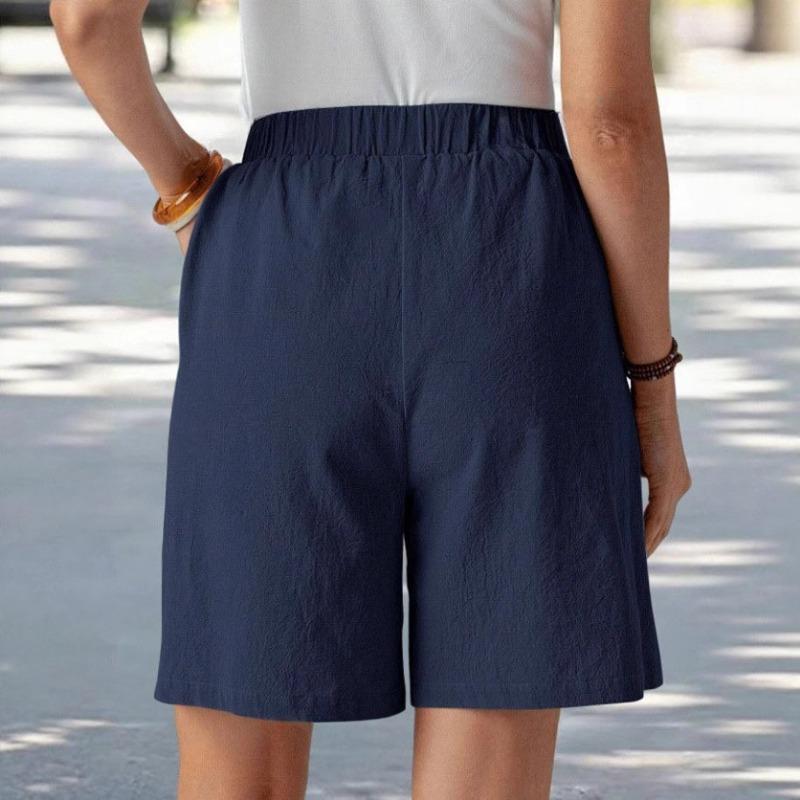 DAFIFY Women's Fashion Casual Solid Color Print High Waist Sport Shorts