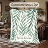 Gothic Moth Skulls Theme Throw Blanket Custom Name Text Personalized Blanket Soft Cozy Blanket for Home Sofa Bed