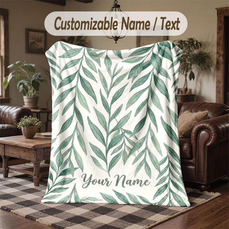 Gothic Moth Skulls Theme Throw Blanket Custom Name Text Personalized Blanket Soft Cozy Blanket for Home Sofa Bed