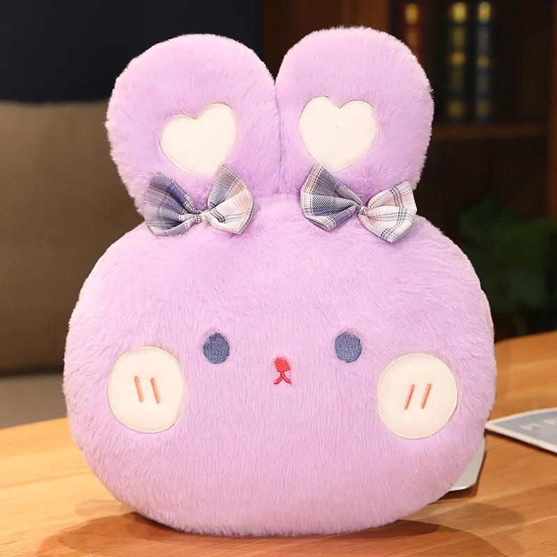 Cute Cartoon Creative Plush Warm Handstoy Bear Rabbit Doll Pillow Accompanies Decompression Toy Birthday Holiday Gift