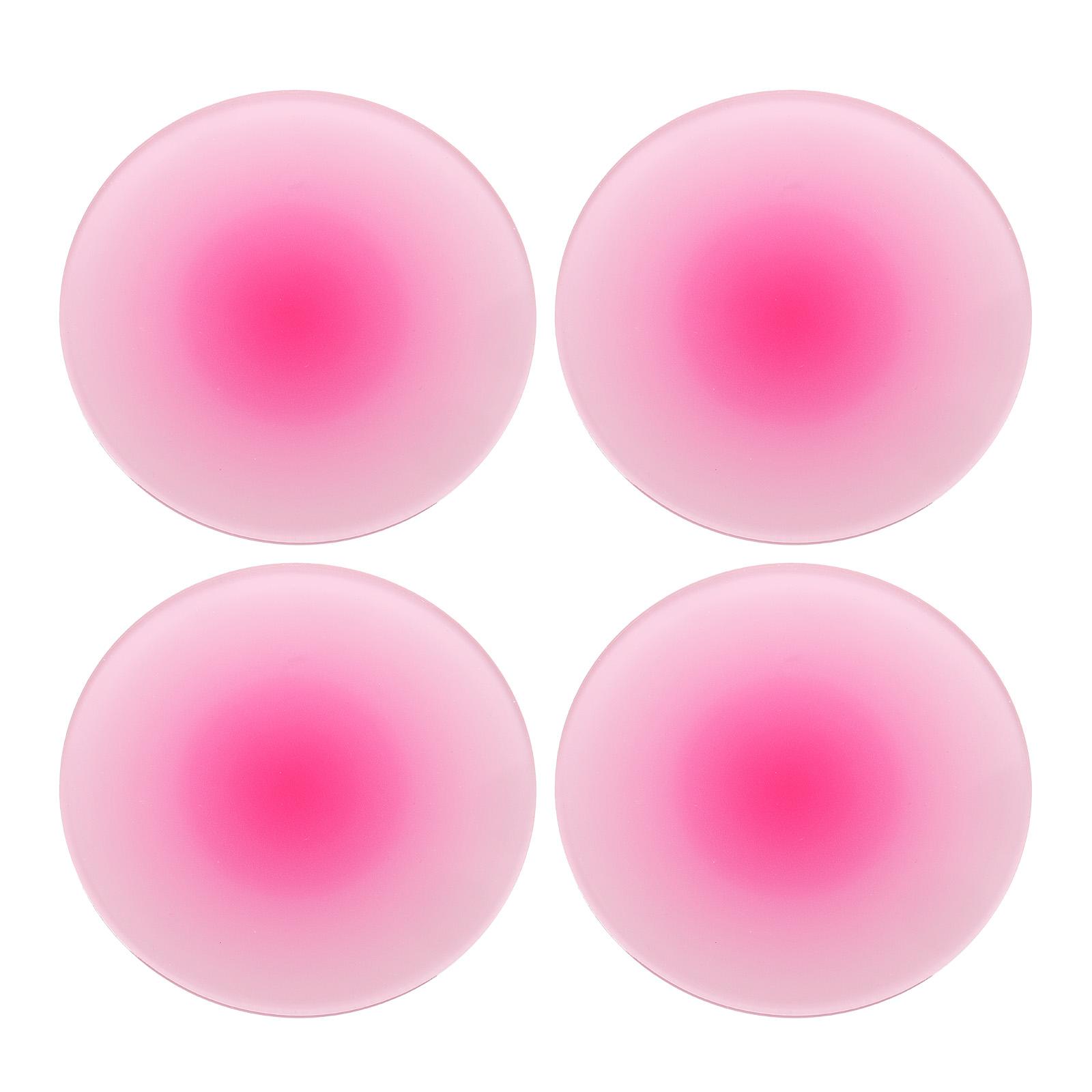 

4pcs Acrylic Cup Coasters Cute Coasters Round Heat Resistant Cup Coasters Non-Slip Table Coasters For Dining Table Decor фіолетовий