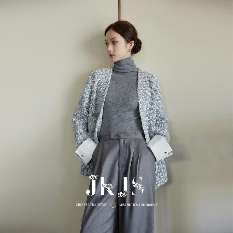 JK&JS Damen High-Waist Gerade Weitbeinige Freizeithose