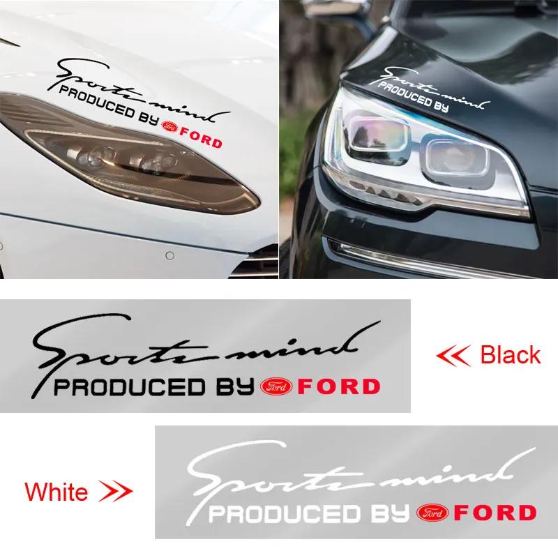 New Car Lamp Eyebrow Stickers Emblem Badge Decal Auto Automobile Bonnet Sticker For Ford Focus 3 2015-2018 Kuga 2016-2019 Escape
