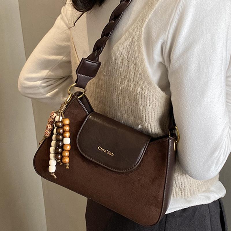 Fashionable and Simple One-shoulder Handbag for Commuting To Work and Winter New Women's Crossbody Small Square Bag