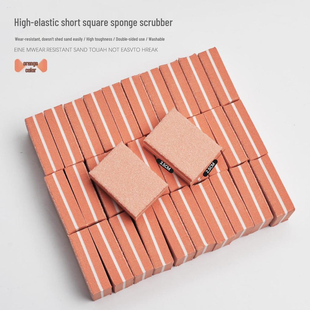 High Elastic EVA Nail File Sponge Buffer - Small Square Tofu Block Manicure Tool for Shaping and Sanding.