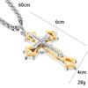 Fashion Hip Hop Multi-Diamond Necklace Pendant Men'S Titanium Steel Long Sweater Chain