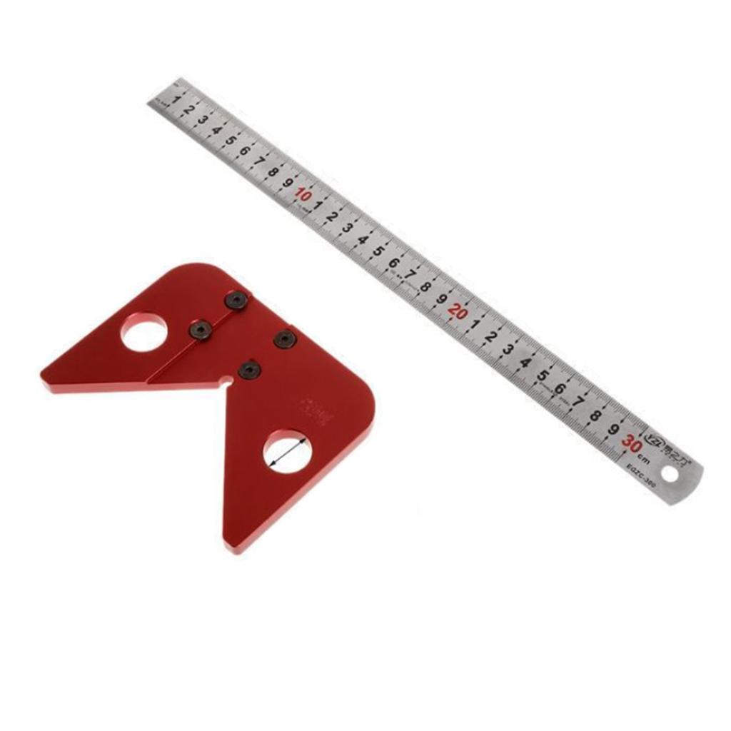 Center Finder, 45 degrees Celsius 90 degrees , Aluminum Alloy Center Finder Tool Woodworking Tools with Extra of Versatility for Woodworking Ent