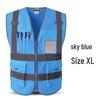 LIKAI Reflective Safety Vest - High-Visibility Construction Traffic Gear, Customizable Fluorescent Workwear.
