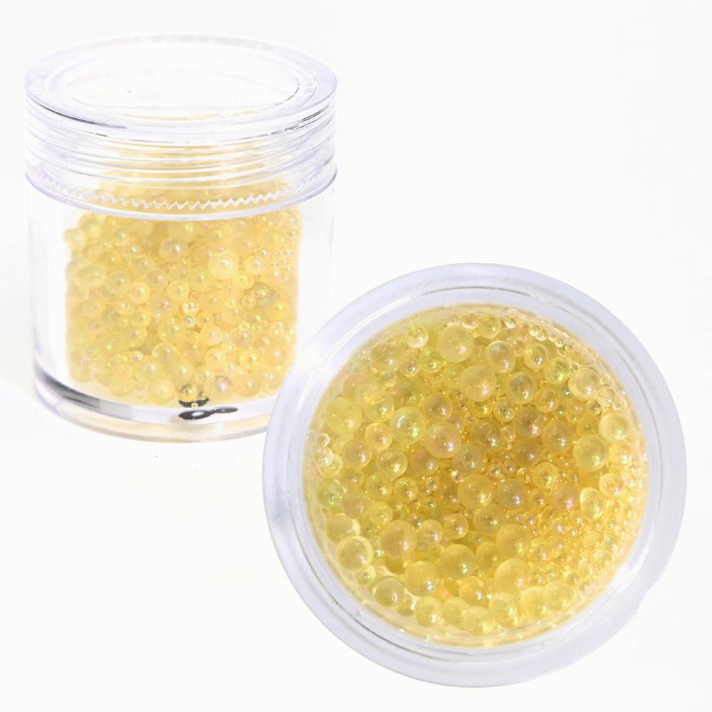1 pot de 10 ml de perles de caviar 3D, strass, mini perles de verre, décoration d'ongles pour bricolage, soins des ongles, boule de cristal mixte sans trou