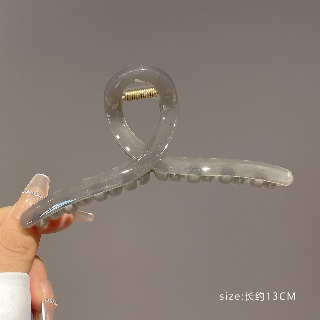 7Designs Giant Flower Cross Acrylic Hair Claw Clips for Women Accessories Jewelry Korean Jelly Large Resin Crab Clamp Headwear