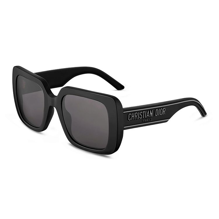 Dior Wil S3U Acetate Square Sunglasses Unisex sunglasses Black WILDIOR-S3U-10A0 Basic Packaging-Eyeglass Case+Box