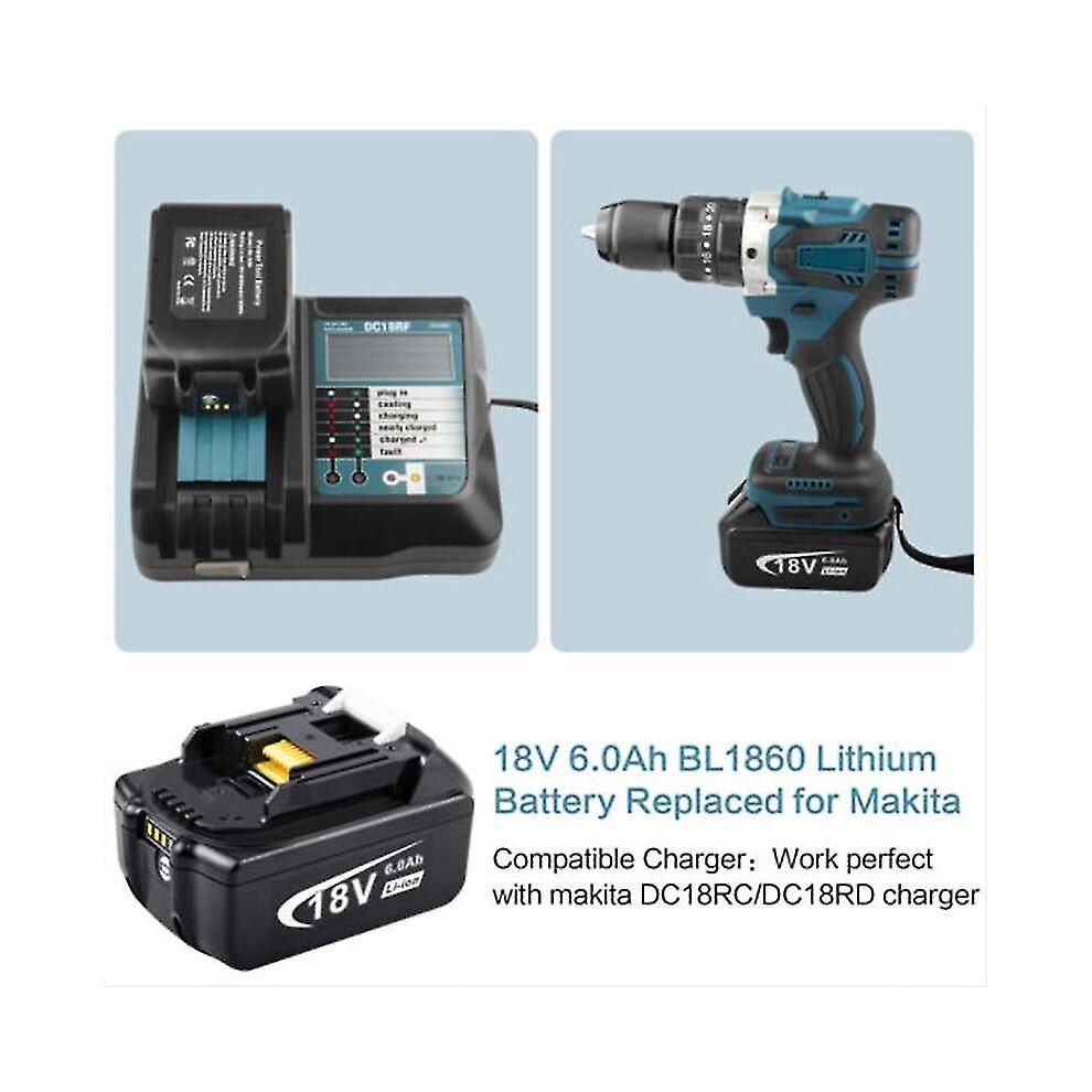 2 Pack For Makita 18v Battery 6.0 Ah Lxt Li-ion Bl1850b Bl1830b Bl1860b Cordless,100% New