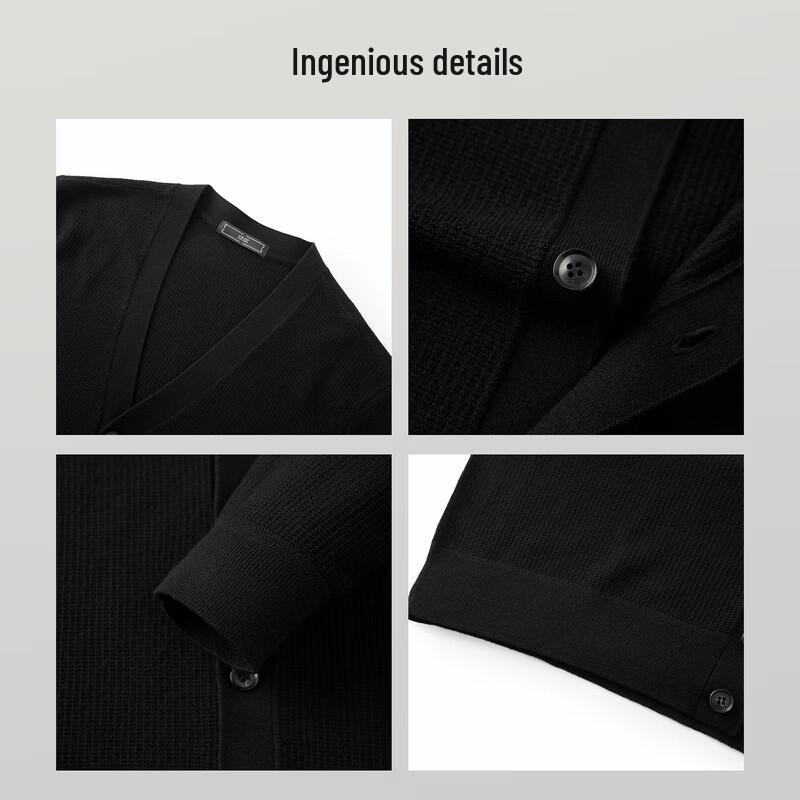 EMZ Men's Wool Blend V-Neck Cardigan