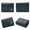 Paul Smith Personalized Mini Marquetry Stripe Rabbit Small Coin Cowhide 873920 Dark Tri-fold Wallet, Wallet, Pattern, Purse, Leather, P654/BPS654 (No