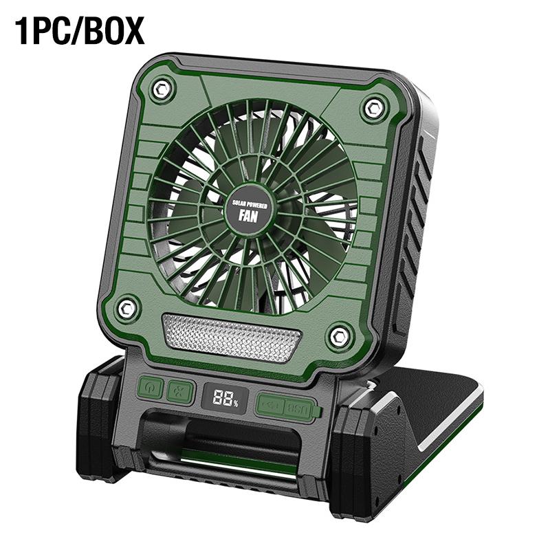 Outdoor camping fan portable USB tent lighting LED multifunctional Amazon camping solar electric fan