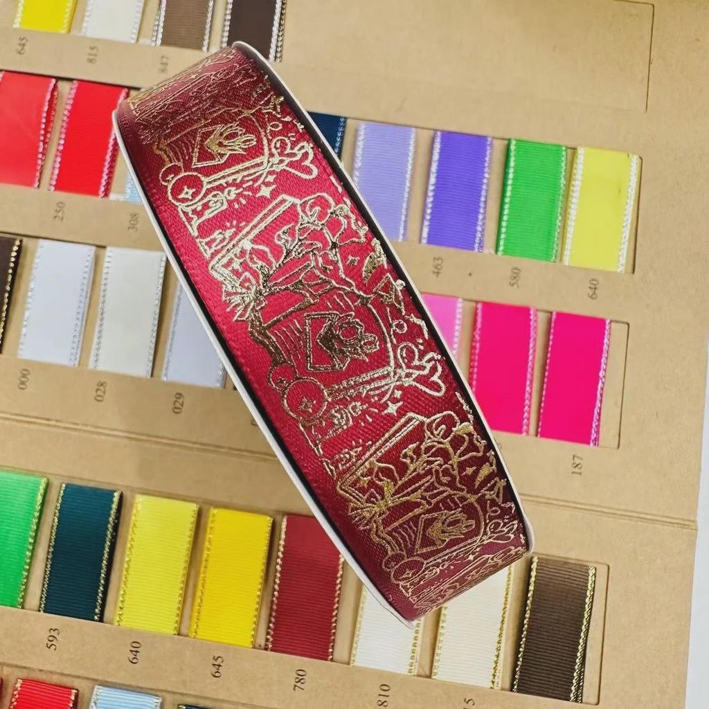 2.5cm Wide Magic Book Ribbon - Hot Stamping Handmade Bow for Jewelry and Gift Box Accessories