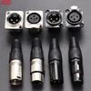 JCD 1pc 3pin Male Female Panel Audio Microphone Jack Plug Connector Black Silver YS145BG YS146BG Copper Contact XLR Metal Socket