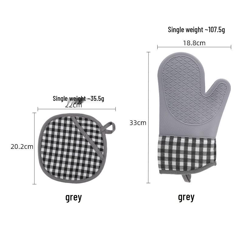 MDNG Heat Resistant Silicone Oven Mitts
