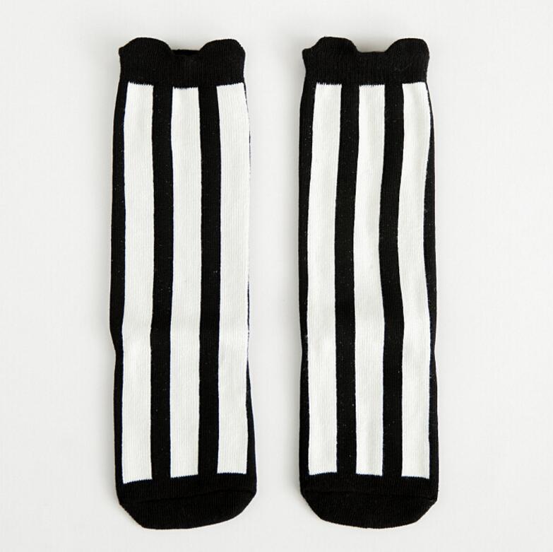 Animal Print Knee High Baby Girls Socks Anti Slip Cartoon Cat Leg Warmers Infant Baby Long Socks Cotton Newborn Baby Boy Socks