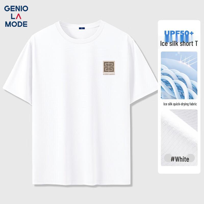 GENIOLAMODE Men s Ice Silk Cooling Short-Sleeve T-Shirt XL