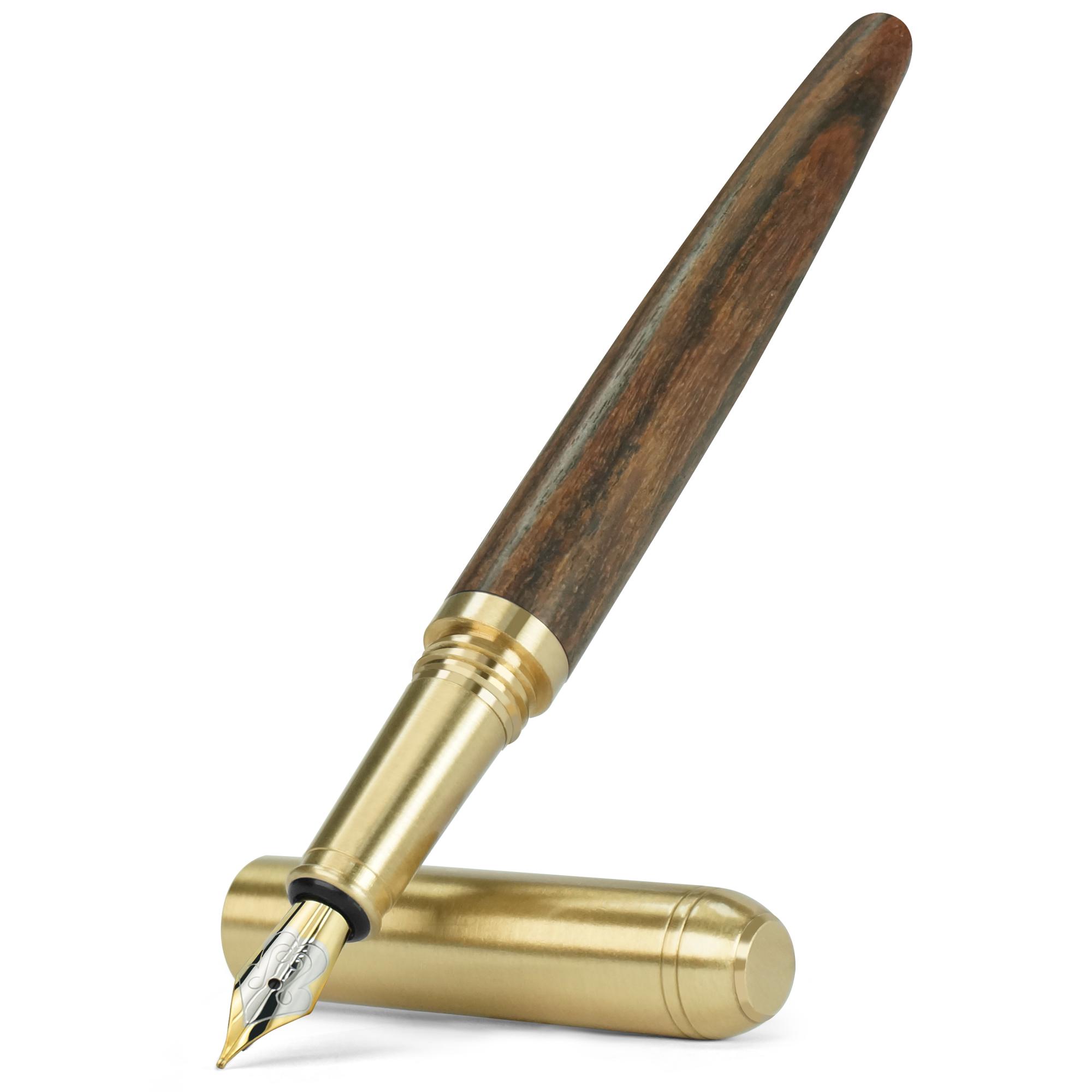 

STONEGO Handcrafted Wood Fountain Pens, Vintage Fountain Pen, Medium Nib, Includes 4 Ink Cartridges and Ink Refill Converter