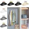 Velvet Flock Hangers Non Slip 360 Degree Hook Coats Hanging Plastic Adjustable