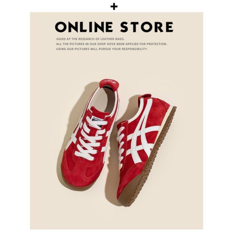 Version! Retro red women s new spring flat-bottomed sports and leisure women s shoes 40