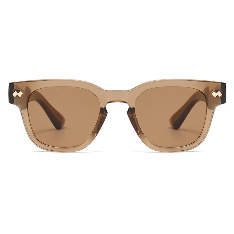 Fashion sunglasses square frame women's versatile street photography retro sunglasses advanced sun protection and UV protection glasses