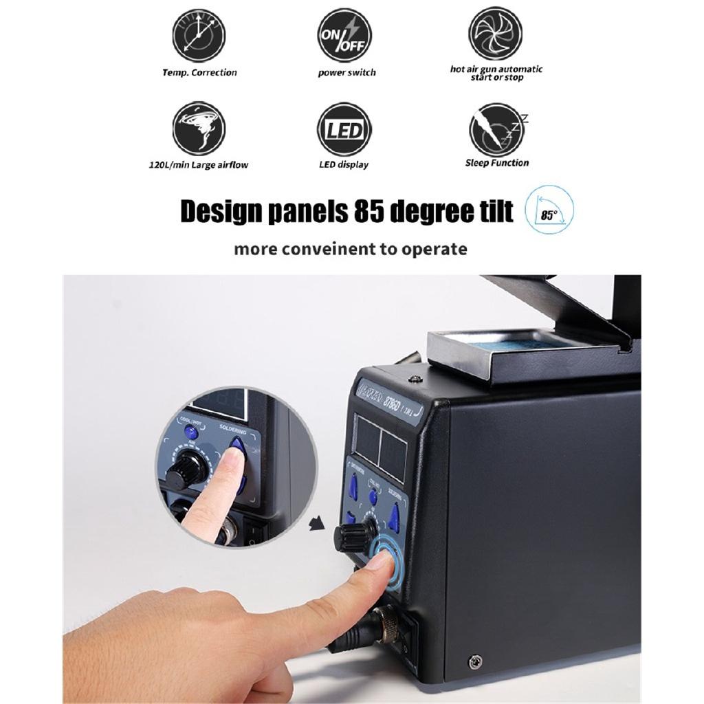 700W  I Upgrade Rework Station Digital Display Iron SMD Heat Hot Air Soldering Station Welding