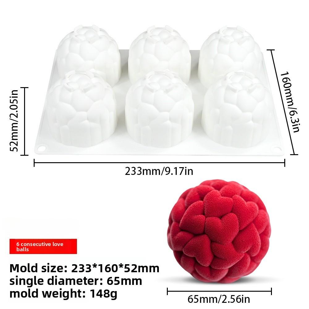 

3D Круглая Форма для Выпечки Торта Любовь из Силикона DIY Французский Десерт Шоколадный Мусс Кондитерское Изделие Желе Форма для Выпечки Аксессуары для Украшения белый