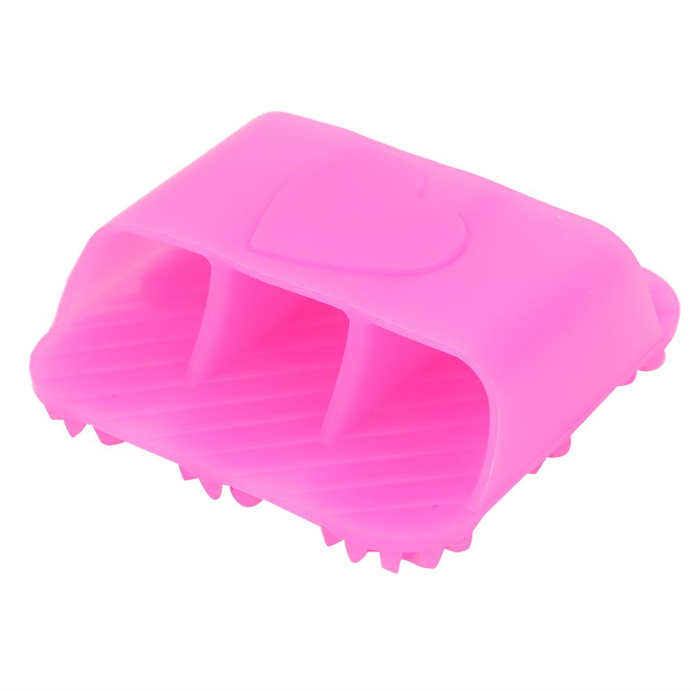 Silicone Shampoo Brush Bathing Massager Brush AntiSlip Scalp Hair Washing Brush(  Red )