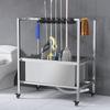 YidaShang Stainless Steel Movable Mop Sink and Storage Rack