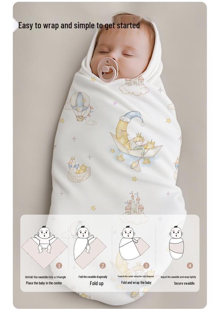 Pure Cotton Four Seasons Baby Swaddle Blanket - Anti-Startle, Newborn Essential