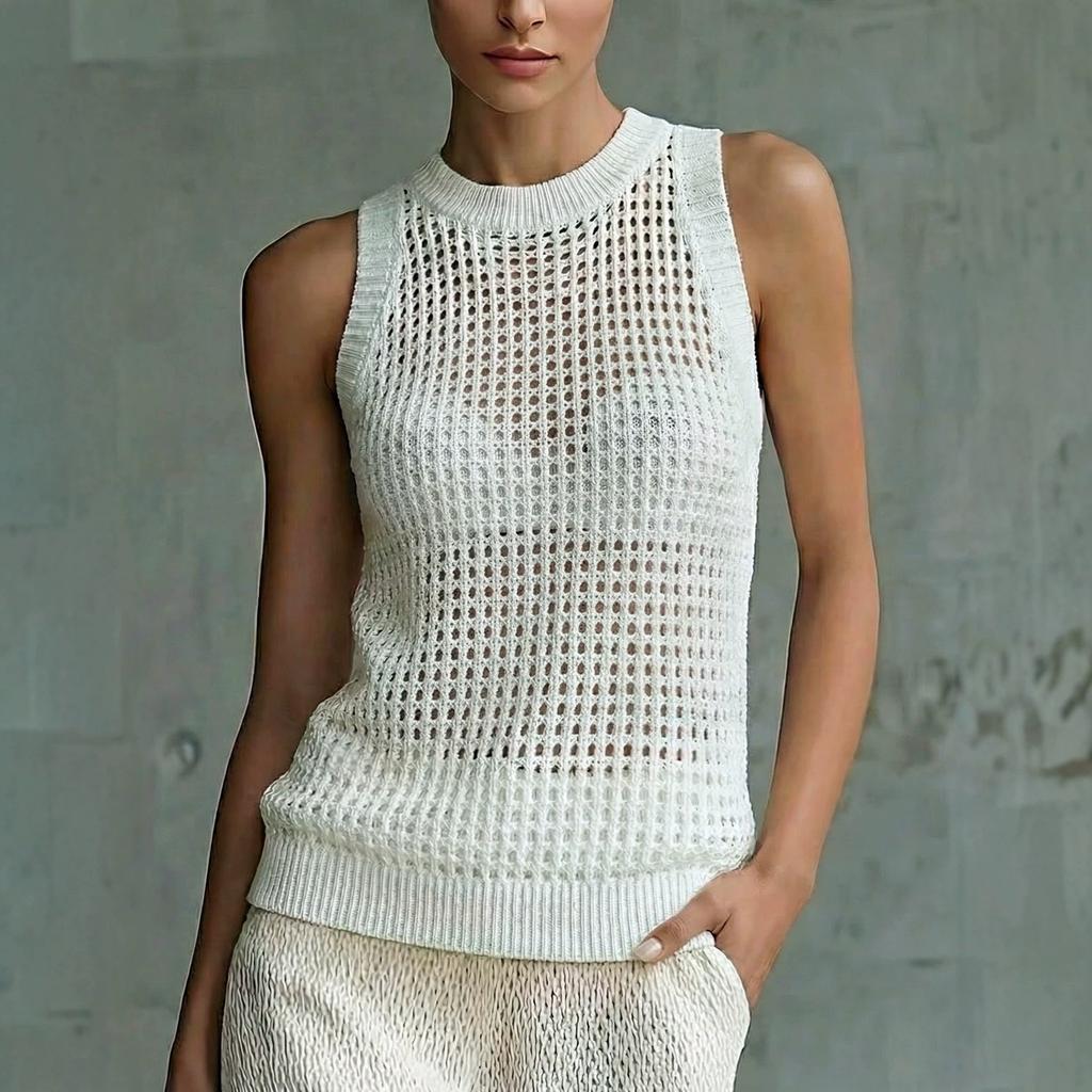 Women's Crew Neck Knitwear, Sleeveless