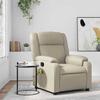 VidaXL Reclining Massage Armchair Cream Faux Leather 373530